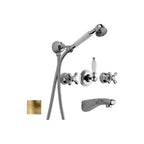Gruppo incasso vasca/doccia con doccetta serie IRIS modello IRV001CR bronzo Paffoni