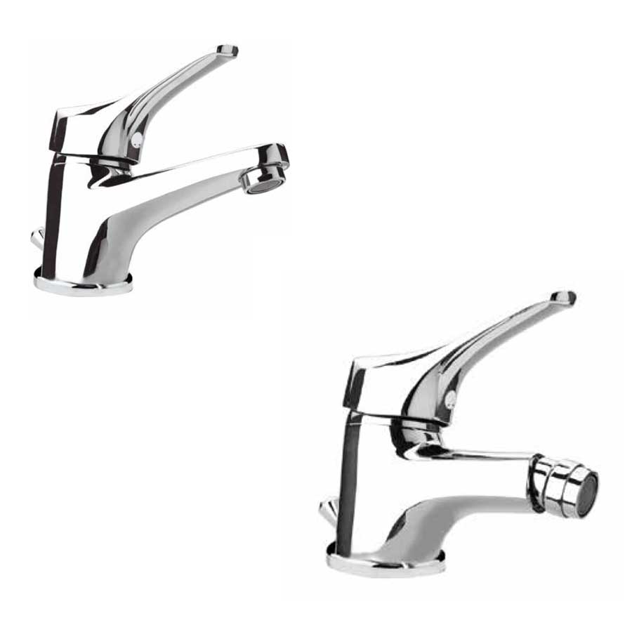 Set di miscelatori da bagno per lavabo e Bidet Derby  cartuccia ceramica by Argo Rubinetterie