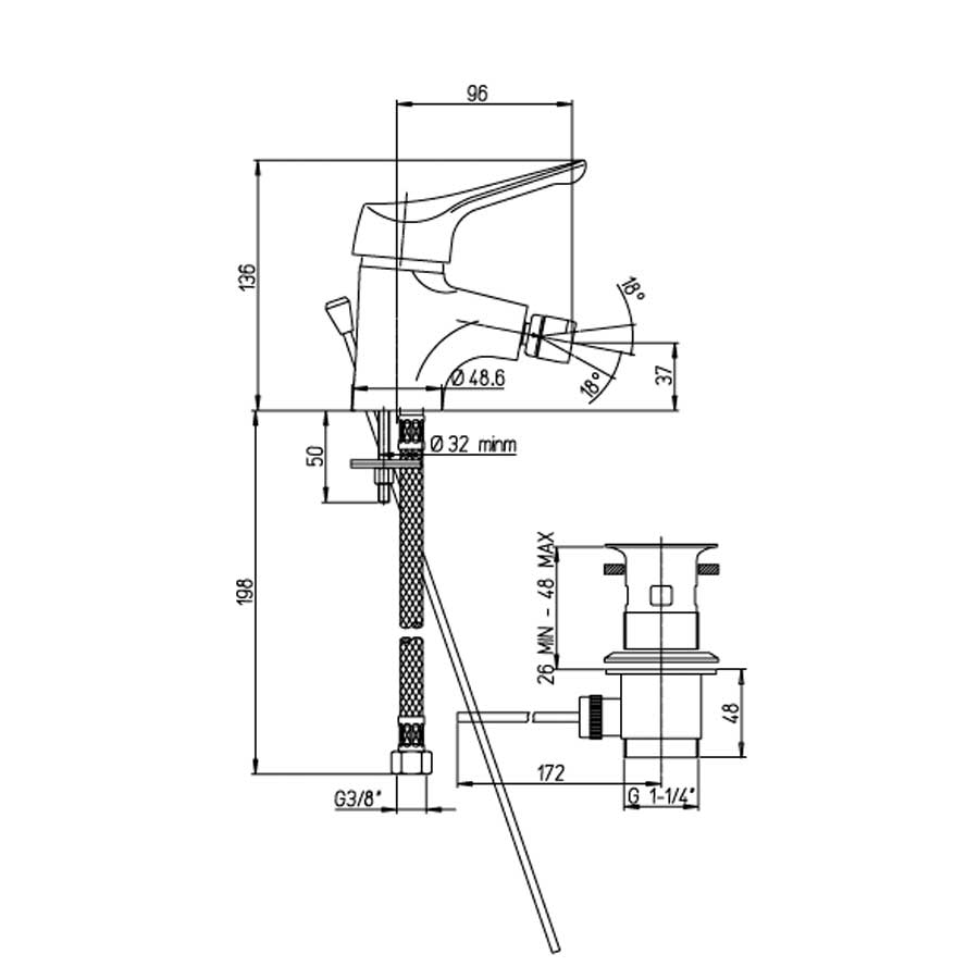 Set di miscelatori da bagno per lavabo