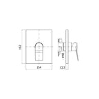 Set esterno miscelatore incasso doccia a 1 uscita Paffoni serie Tilt - Cromato