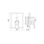 Set esterno miscelatore incasso doccia a 2 uscite Paffoni serie Tilt - Cromato