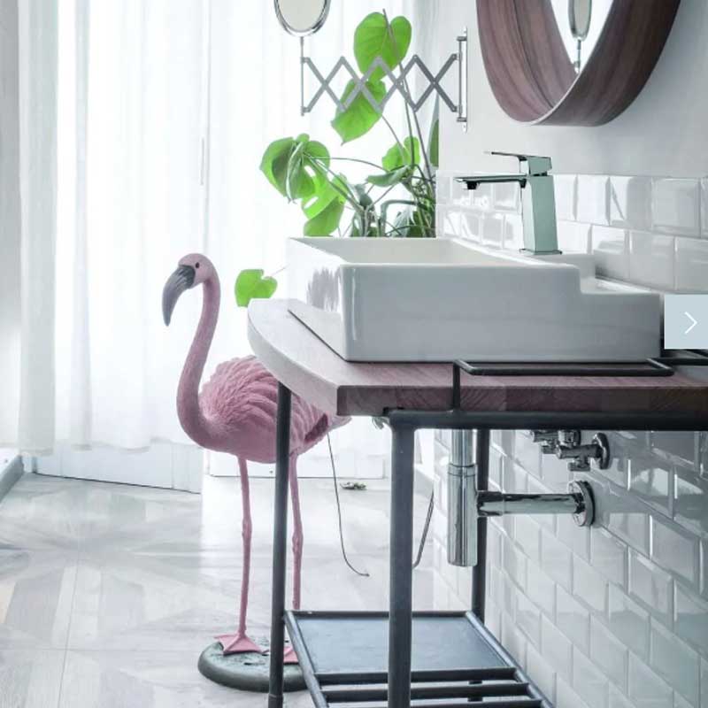 Miscelatore monocomando lavabo con scarico clic clac cromato lucido collezione BLADE di Mamoli Rubinetterie