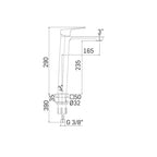 Set di rubinetti Lavabo Alto e Bidet cromato lucido collezione BLADE di Mamoli Rubinetterie