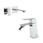 Set di rubinetti Lavabo Incasso e Bidet cromato lucido collezione BLADE di Mamoli Rubinetterie
