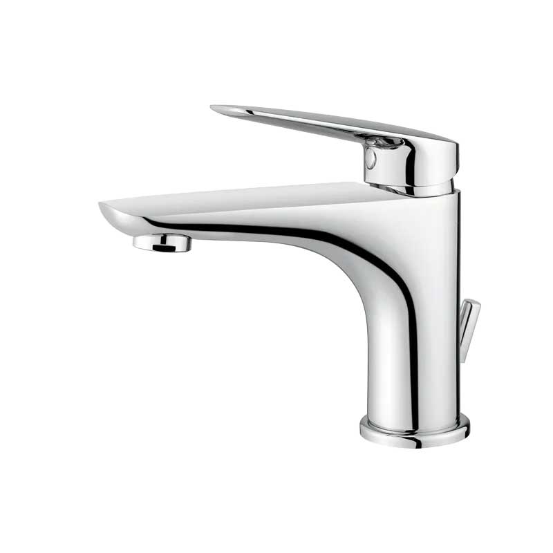 Miscelatore monocomando lavabo con scarico finitura cromato lucido collezione Penelope di Mamoli Rubinetterie