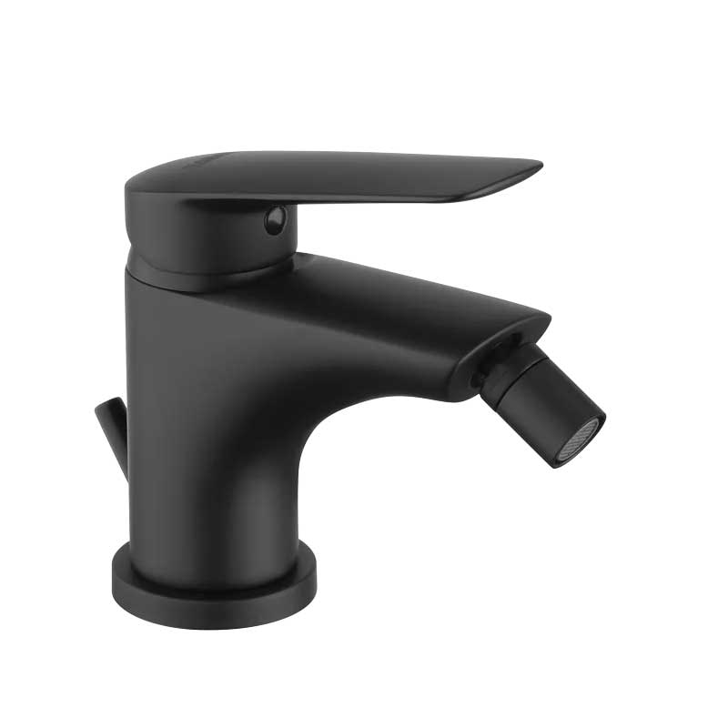 Miscelatore monocomando Bidet con scarico finitura Nero Opaco collezione Penelope di Mamoli Rubinetterie