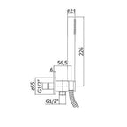 Kit doccia Paffoni serie Jocker con soffione miscelatore e doccetta cromati
