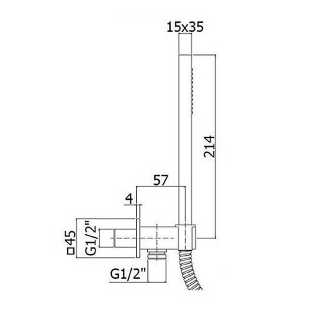 Kit doccia Paffoni serie Tilt con soffione miscelatore e doccetta cromati