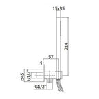 Kit doccia Paffoni serie Tilt con soffione miscelatore e doccetta cromati