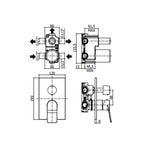Miscelatore incasso doccia a tre uscite con deviatore Paffoni modello Tilt cromato