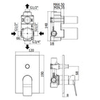 Kit doccia Paffoni serie Tilt con soffione miscelatore e doccetta cromati