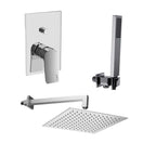 Kit doccia Paffoni serie Tilt con soffione miscelatore e doccetta cromati