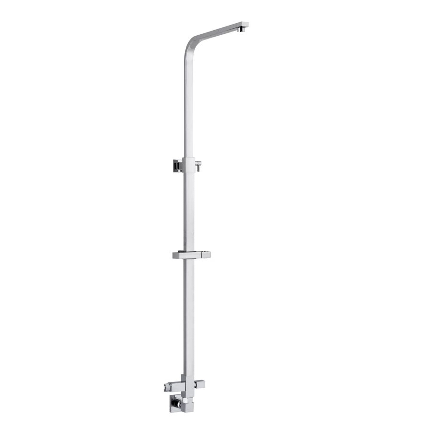 Colonna doccia rettangolare 30x18mm con deviatore e presa acqua a muro