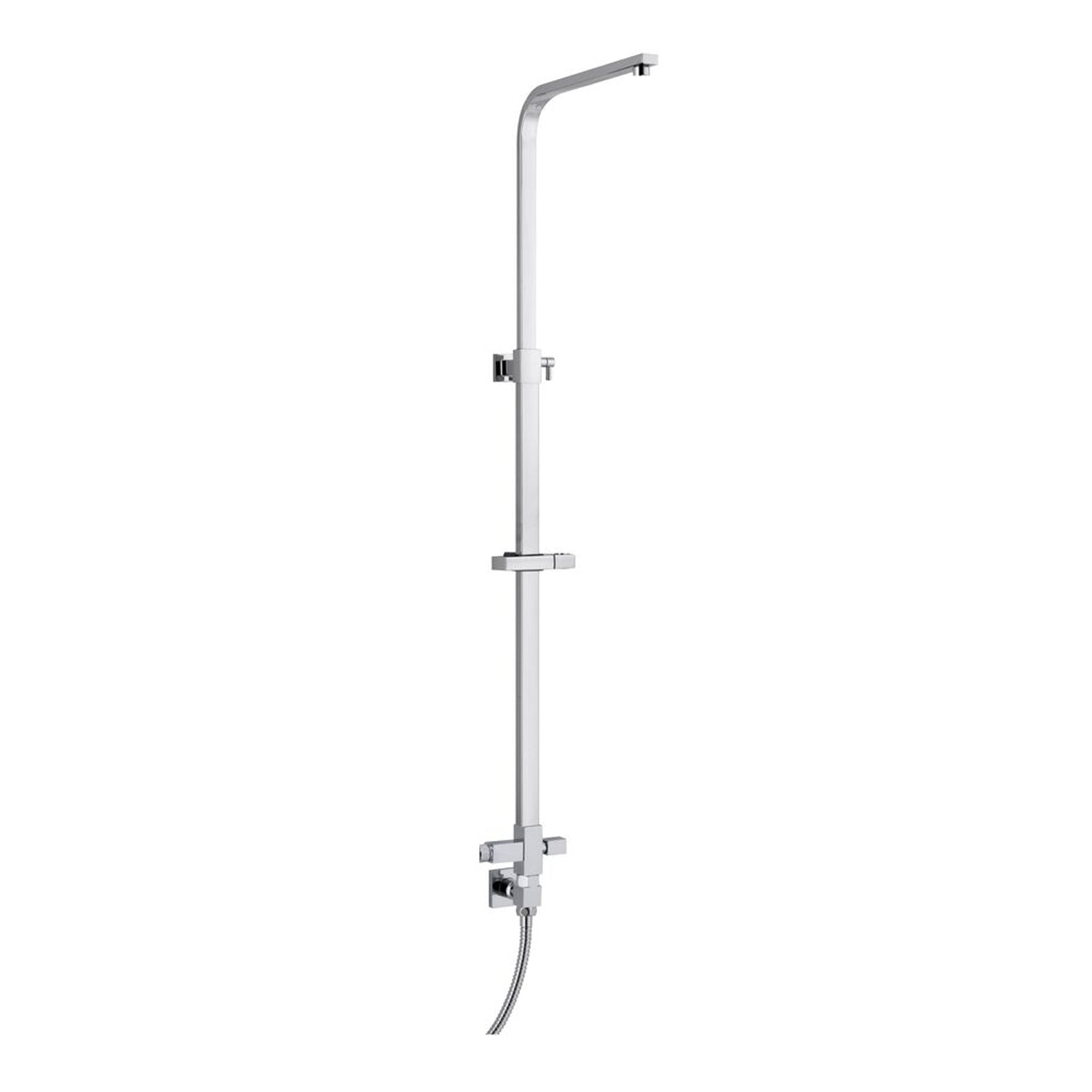 Colonna doccia rettangolare 30x18mm con deviatore e attacco flessibile