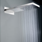 Soffione doccia Bossini Manhattan a 2 getti in acciaio inox con pioggia e cascata