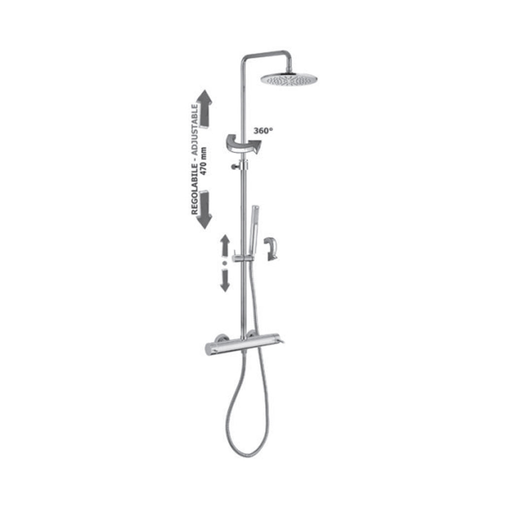 Paffoni Colonna doccia regolabile New Mini Master con deviatore