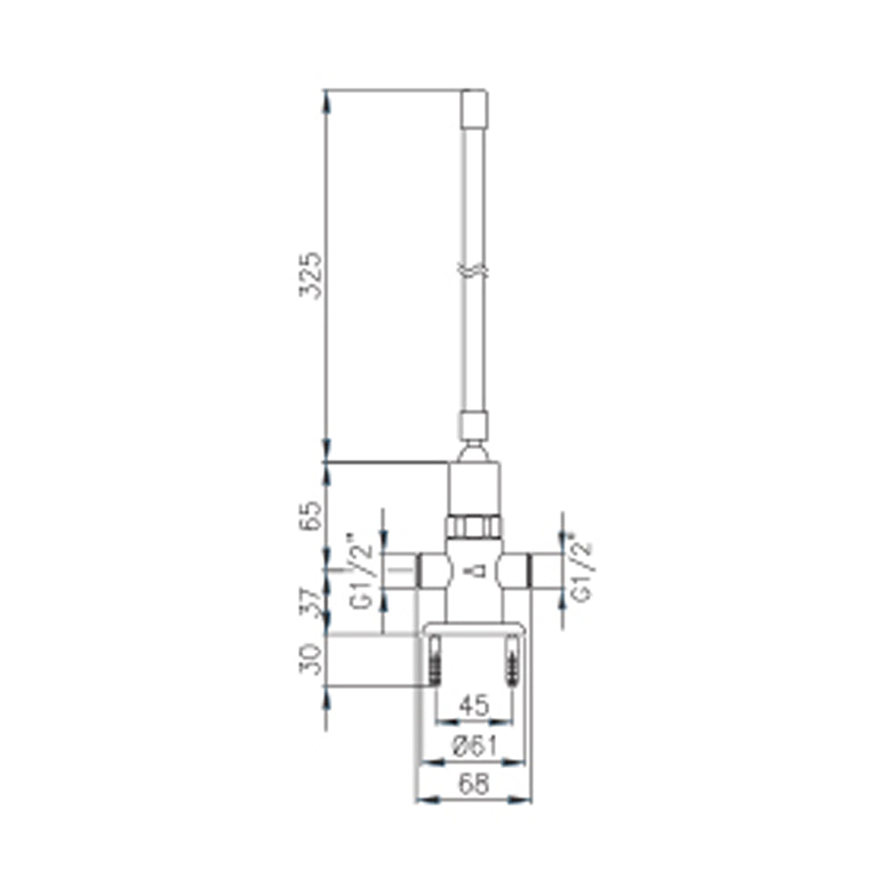 Rubinetto temporizzato con comando a ginocchio di MCM lunghezza leva 300 mm