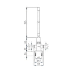 Rubinetto temporizzato con comando a ginocchio di MCM lunghezza leva 300 mm