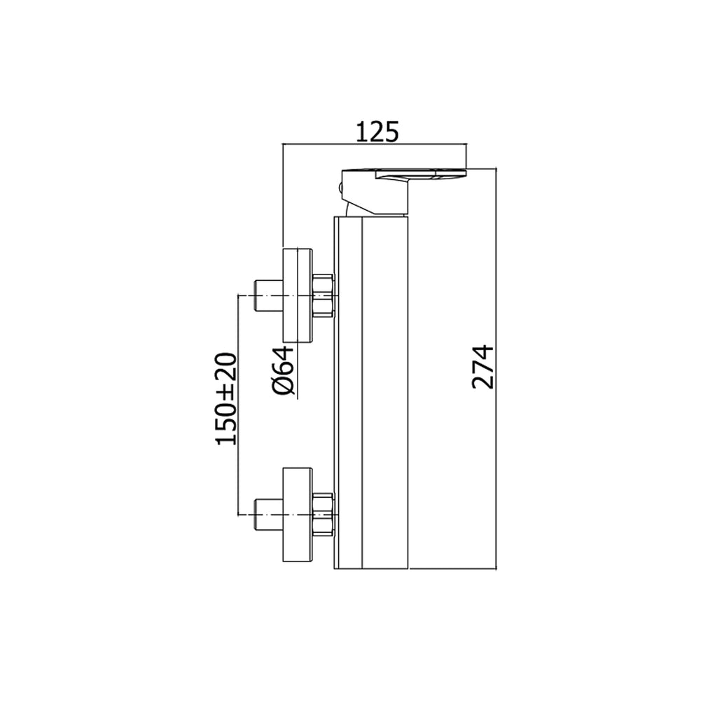 Miscelatore Doccia Rovesciato esterno Paffoni Serie Candy â€“ Cromo