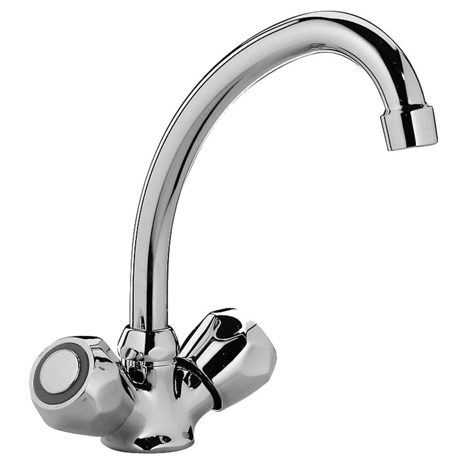 Miscelatore Lavello Monoforo di Paffoni Serie Danubio con canna orientabile â€œCâ€ â€“ Cromo