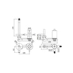 Miscelatore ad incasso per lavabo a 2 fori Paffoni serie Light - Cromo