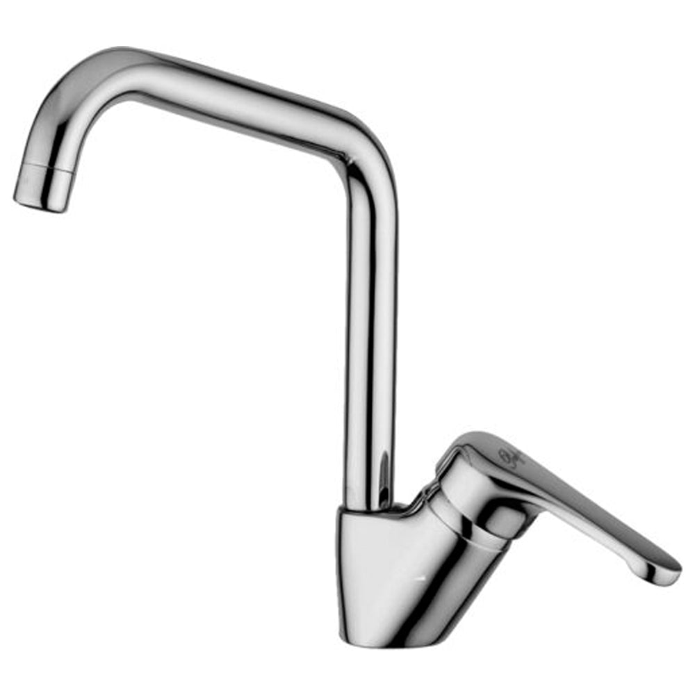 Miscelatore monocomando lavello con canna alta serie Pegaso di Paffoni - Cromo