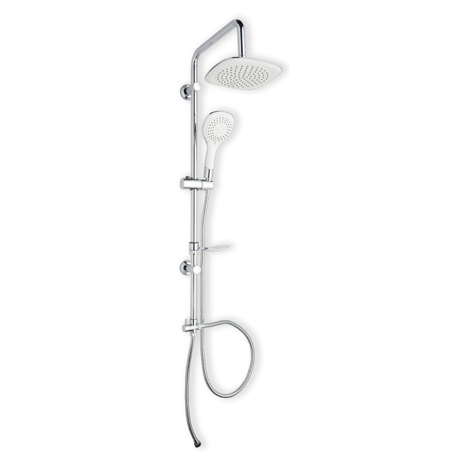 Colonna doccia in acciaio con soffione
