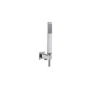 Set doccia duplex Paffoni modello Quadro con finitura cromata e flessibile in argento