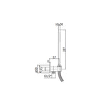 Set doccia duplex Paffoni modello Quadro con finitura cromata e flessibile in argento