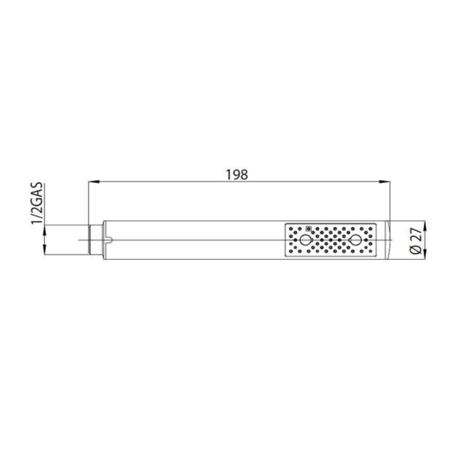 Doccetta monogetto in ottone modello Zen - Cromato
