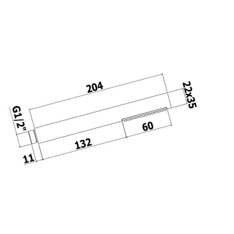 Doccia Berry monogetto in metallo Paffoni per art. 023-168D - Cromo
