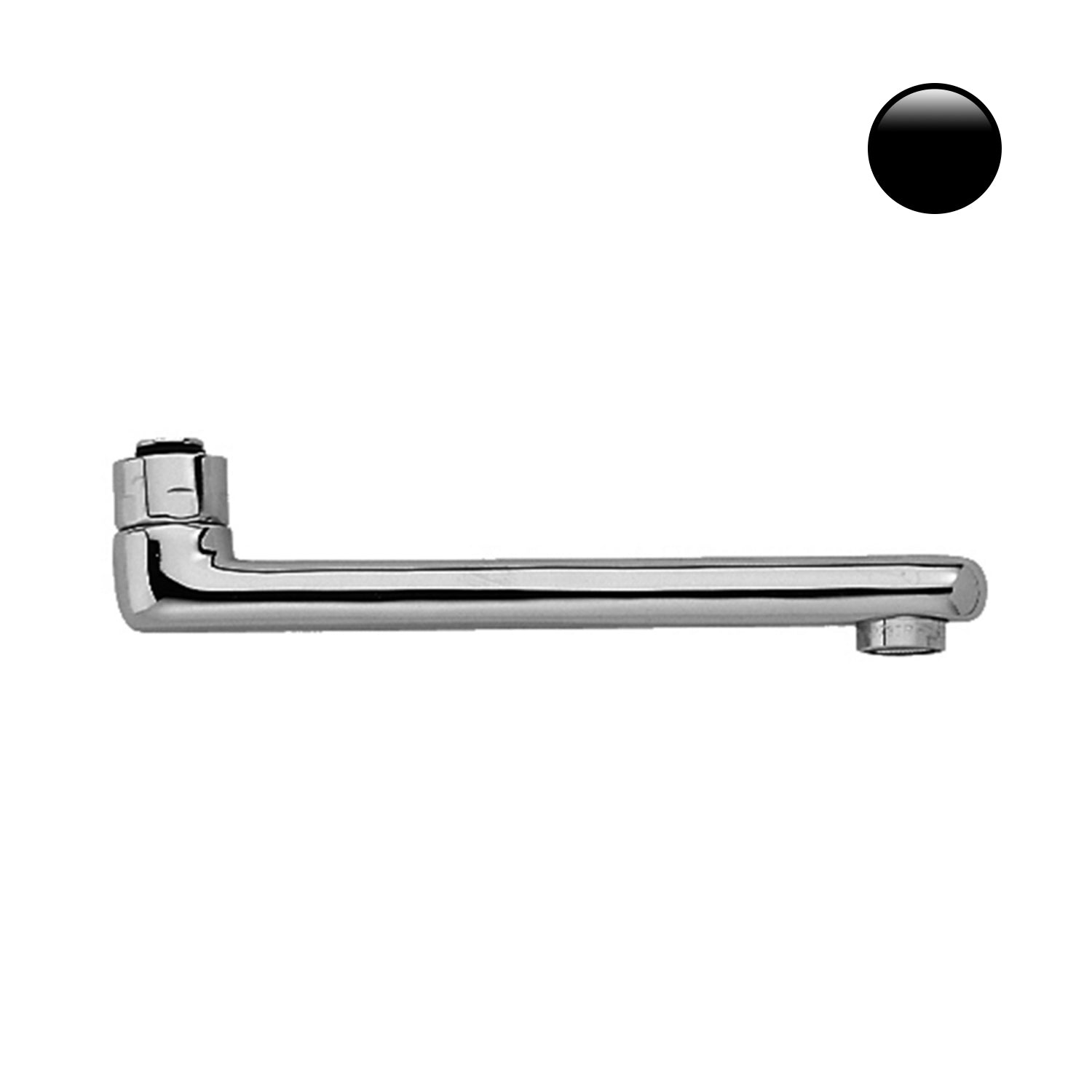 Canna tubo diritta con aeratore interasse 200 mm per art. 161 - Paffoni Nero Opaco
