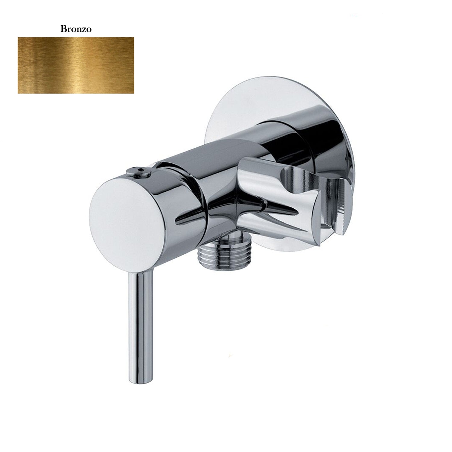 Miscelatore per idroscopino in ottone con supporto doccia attacco 1/2M bronzo