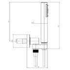 Bossini set doccia duplex modello Zen completo di supporto