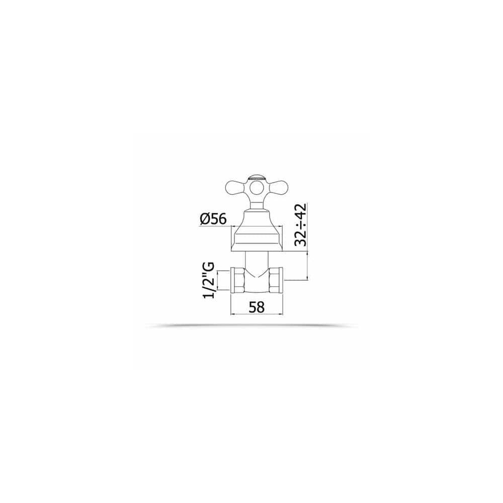 Rubinetto incasso doccia dritto serie IRIS modello IRV010CO cromato oro Paffoni