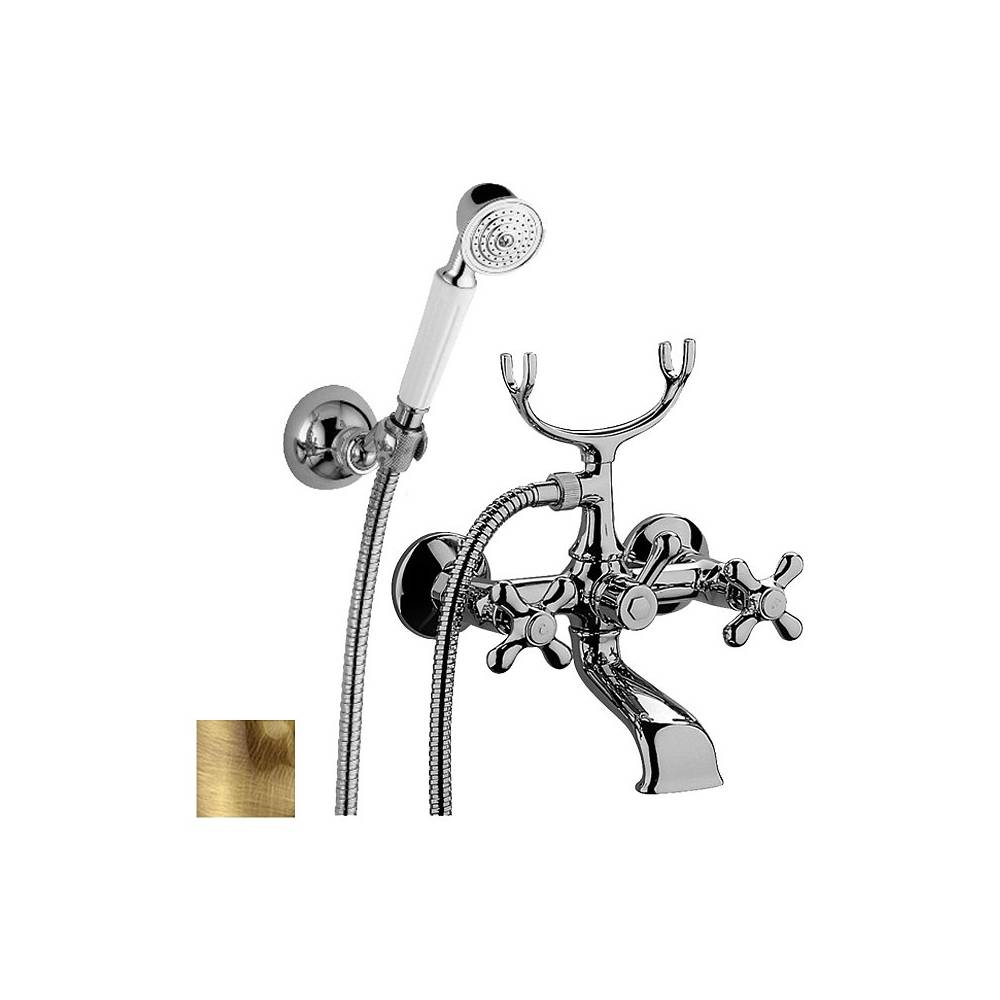 Gruppo vasca duplex lusso serie Iris modello IRV023BR bronzo Paffoni