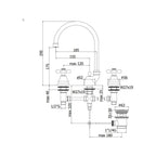 Rubinetto lavabo con canna orientabile serie Iris modello IRV057CR cromo Paffoni