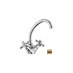 Rubinetto monoforo lavabo girevole serie Iris modello IRV077BR bronzo Paffoni