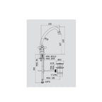 Rubinetto monoforo lavabo girevole serie Iris modello IRV077BR bronzo Paffoni