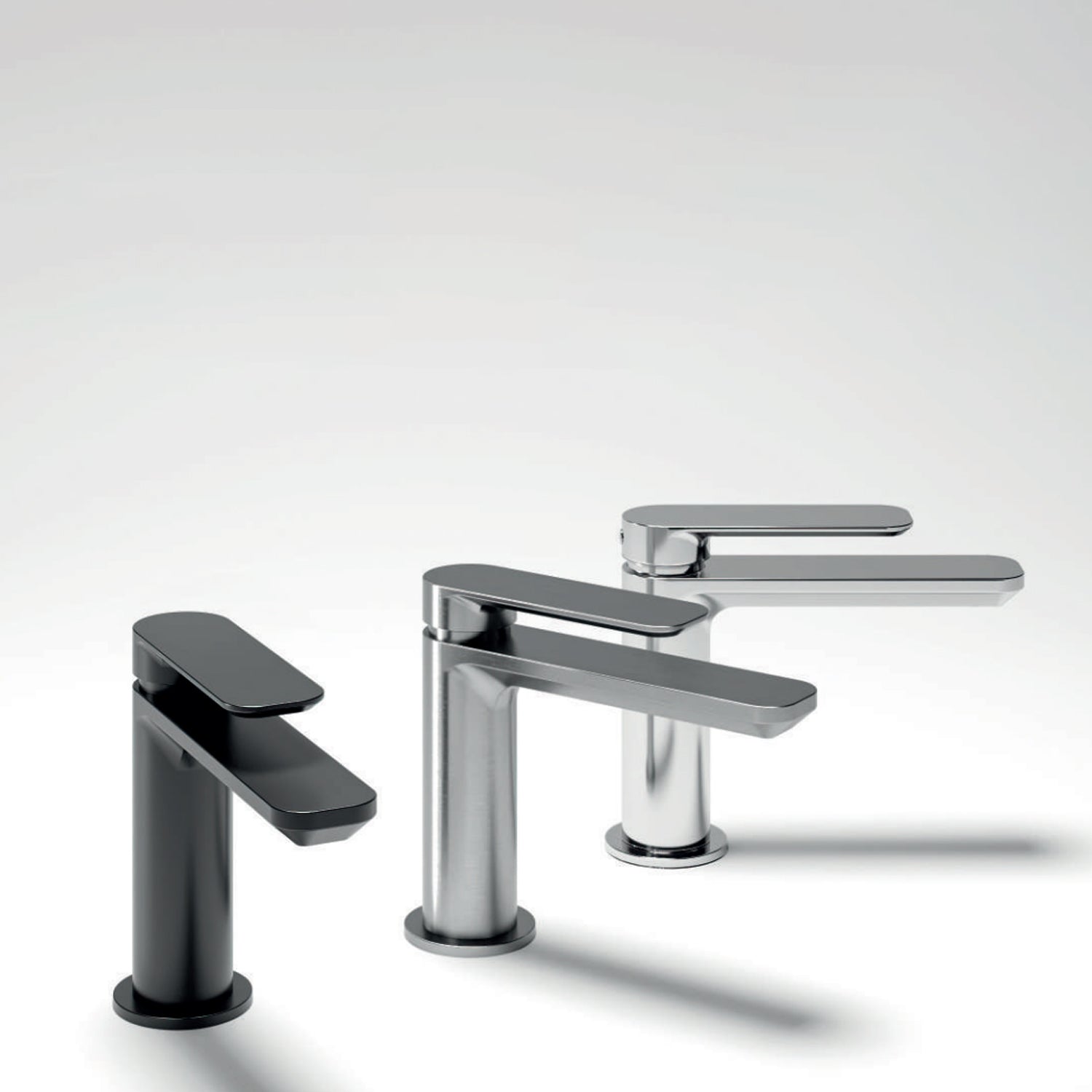 Miscelatore monocomando lavabo RubiFlux serie Azzurro - Nero Opaco