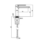 Miscelatore monocomando lavabo RubiFlux serie Azzurro - Satinato