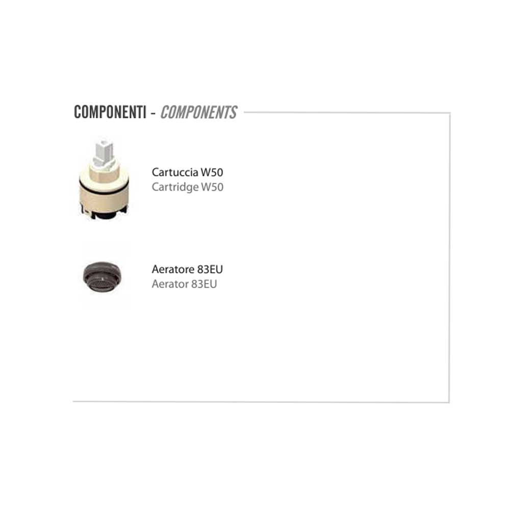 Miscelatore Monocomando Lavabo cromato senza scarico collezione Energy di Remer Rubinetterie