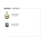 Set di miscelatori Lavabo e Bidet senza scarico finitura cromata collezione Energy di Remer Rubinetterie