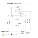 Set di miscelatori Lavabo Alto e Bidet senza scarico finitura cromata collezione Energy di Remer Rubinetterie