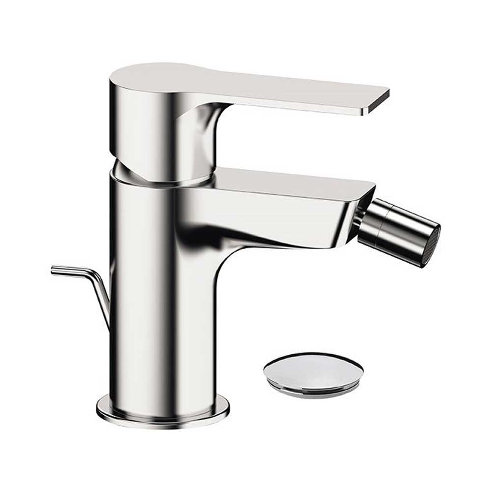 Set di miscelatori Lavabo incasso con bocca da 18 cm e Bidet senza scarico finitura cromata collezione Energy di Remer Rubinetterie
