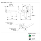 Miscelatore Monocomando Lavabo da incasso con bocca da 18 cm cromato senza scarico collezione Energy di Remer Rubinetterie