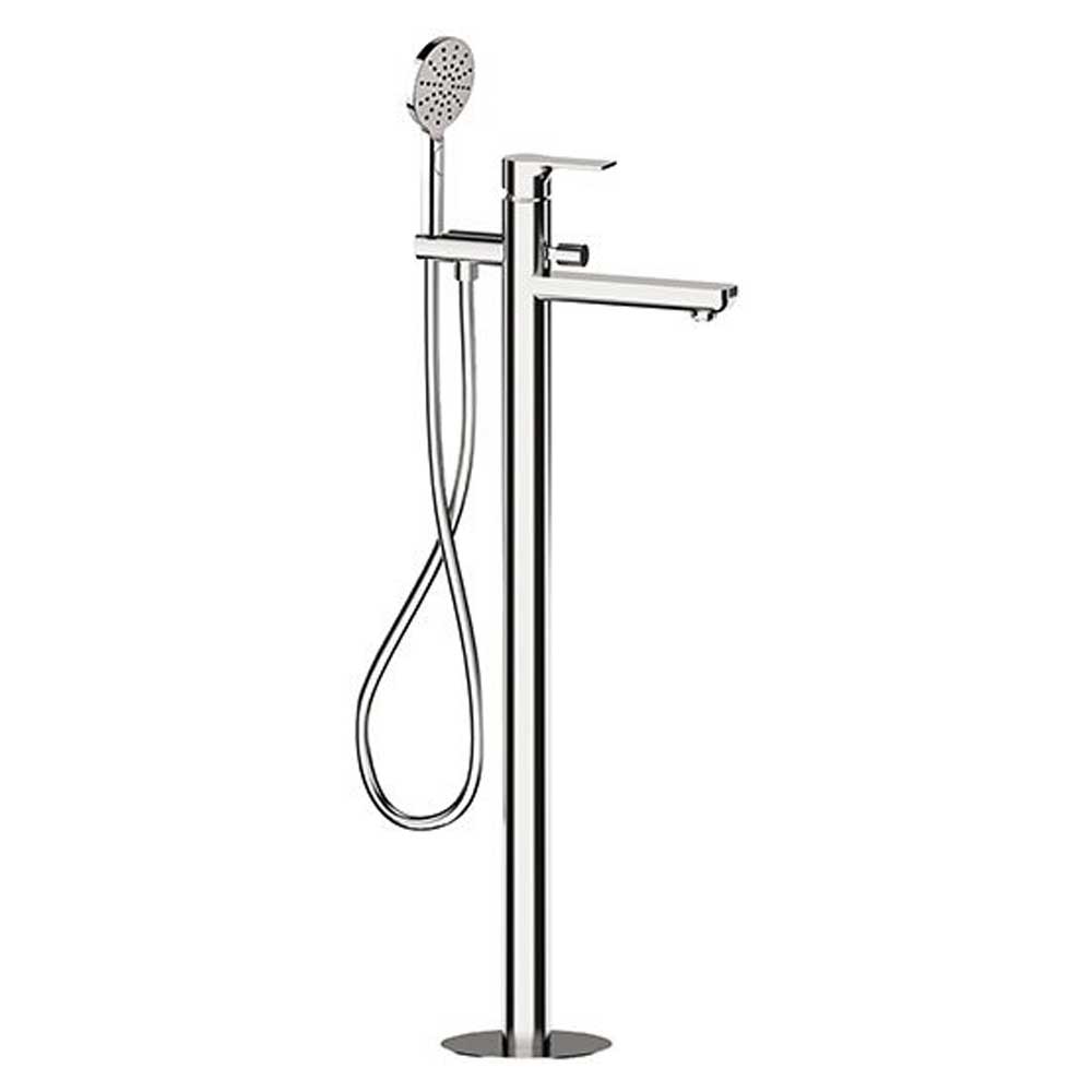 Miscelatore bordo vasca da pavimento con set doccia cromato collezione Energy di Remer Rubinetterie