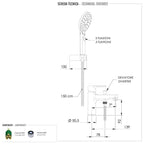 Miscelatore Monocomando Lavabo/Vasca con set doccia e deviatore integrato collezione Energy di Remer Rubinetterie