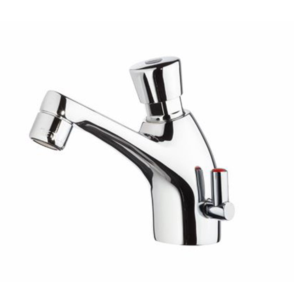 Miscelatore lavabo temporizzato con durata preregolata di MCM con flessibili