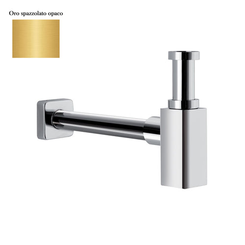 Sifone quadro da arredo in ottone oro spazzolato